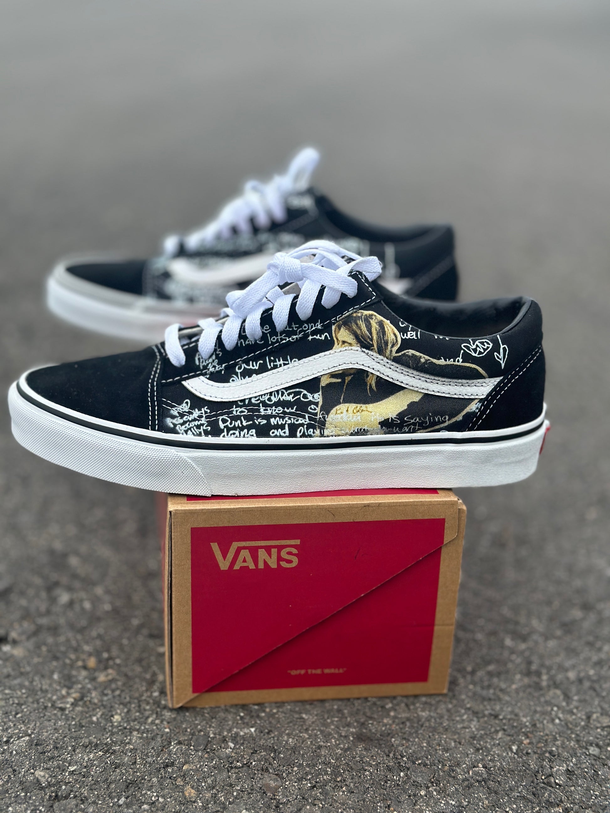 Nirvana Kurt Cobain Vans Old Skool Shoes