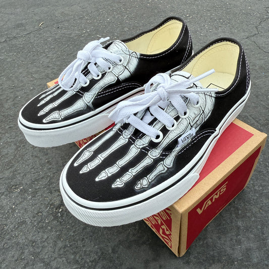 Custom Authentics Skeleton Boney Feet - Custom Vans Shoes