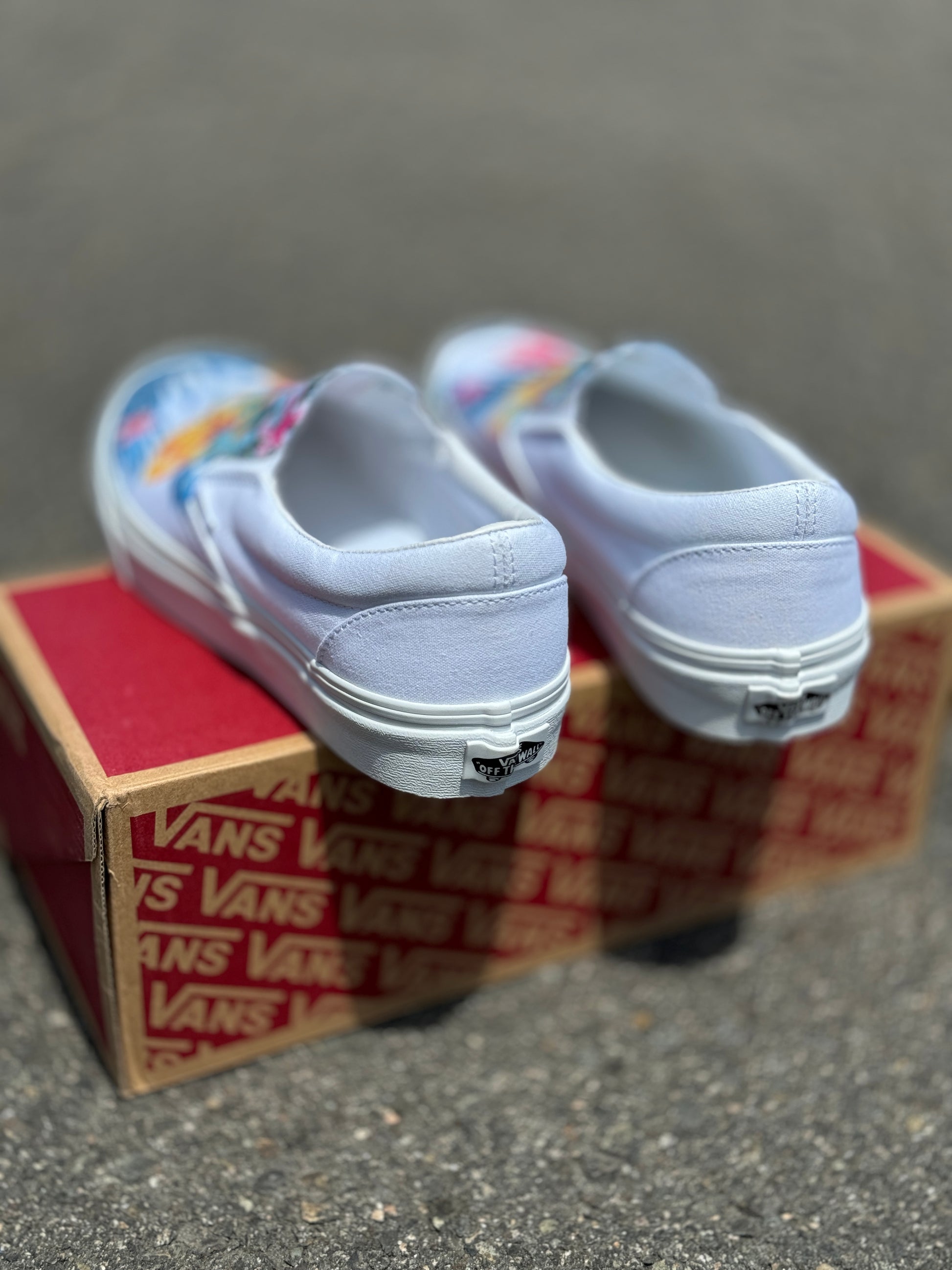 Tropical Hawaiian White Slip On Vans Shoes – BlvdCustom