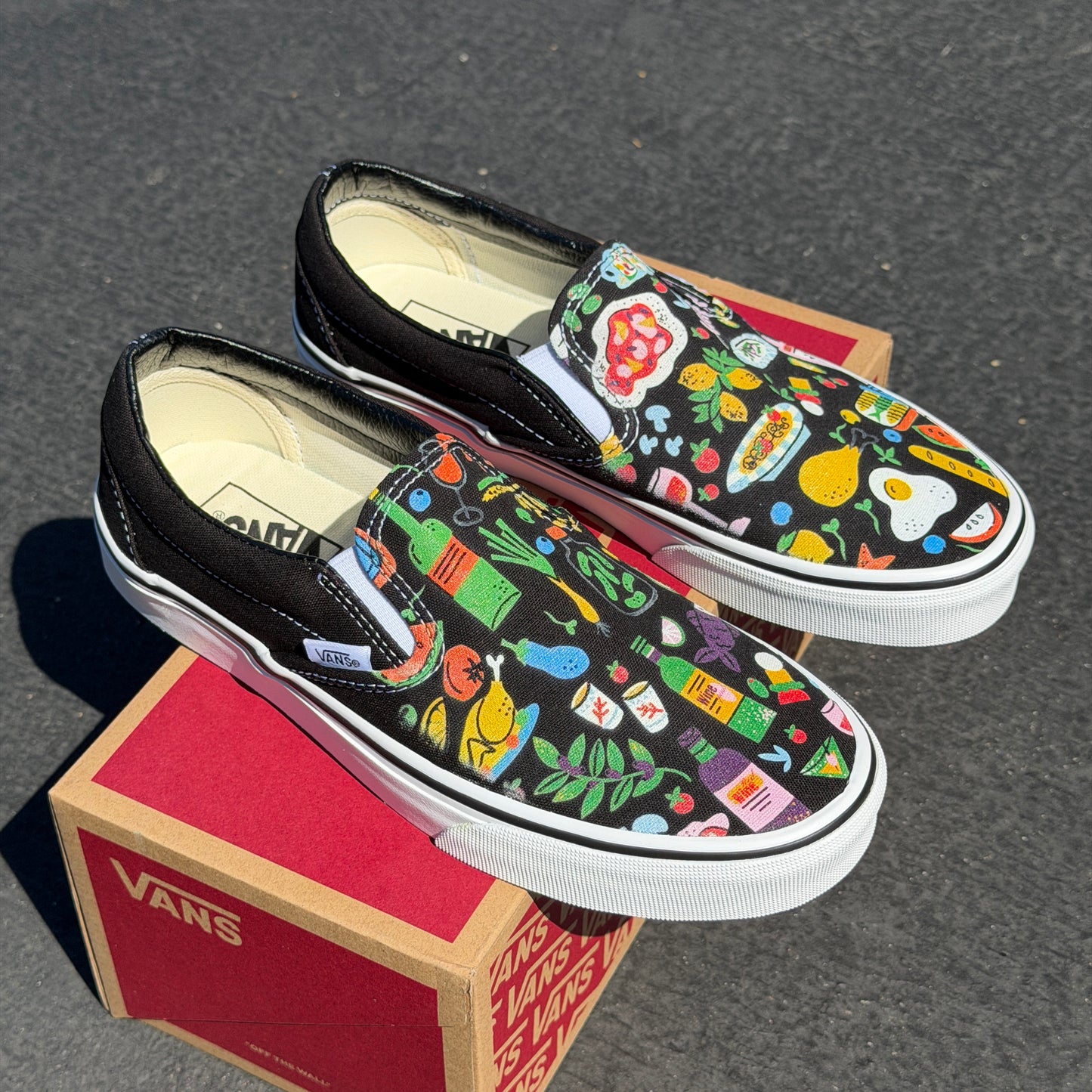 foodie vans slip on shoes