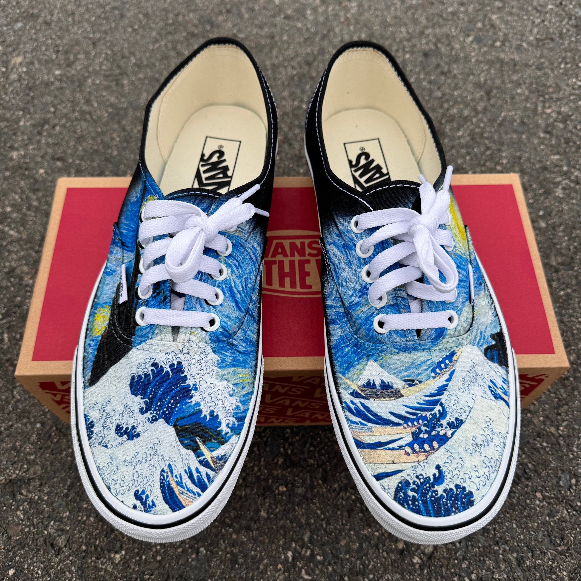 The Great Wave and Vincent Van Gogh Starry Night Vans Authentic