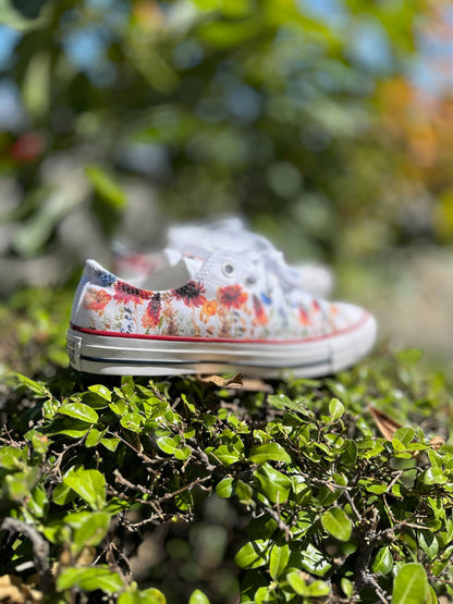 Flower Garden Summer Wedding - Custom Converse Shoes