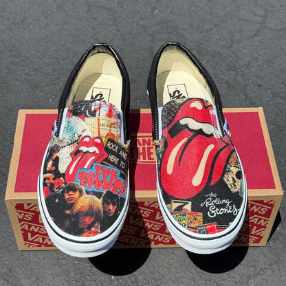 Rolling Stones Vans Slip On Shoes Custom