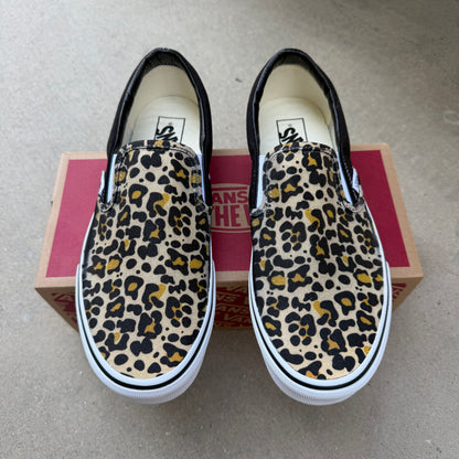Jaguar leopard cheetah print vans slip on shoes custom