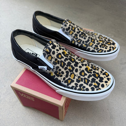 Jaguar leopard cheetah print vans slip on shoes custom