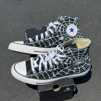 spider webs converse shoes custom 
