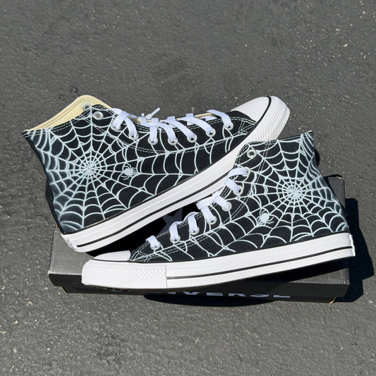 spider webs converse shoes custom 