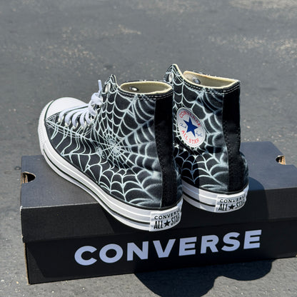 spider webs converse shoes custom 