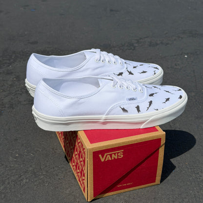 sharks Vans authentic shoes custom