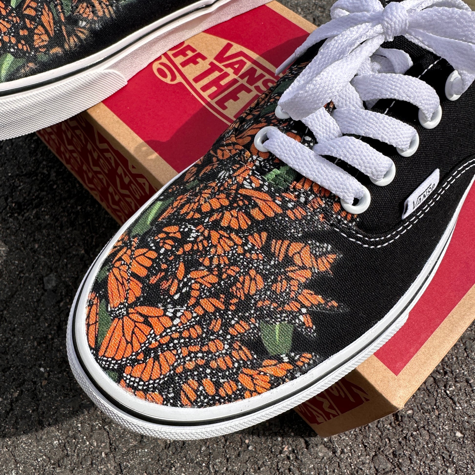 Monarch Butterfly Nature Black Authentic Vans – BlvdCustom