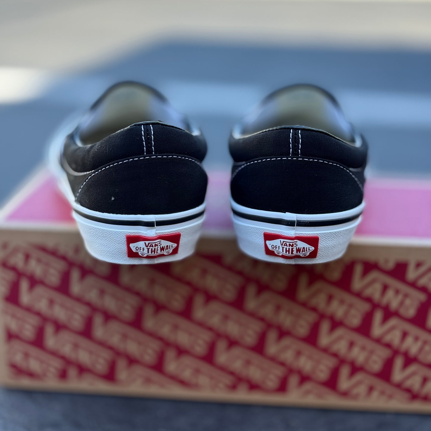 Personalizable Till Death Do Us Part Wedding Black Vans Slip On Shoes for Bride and Groom