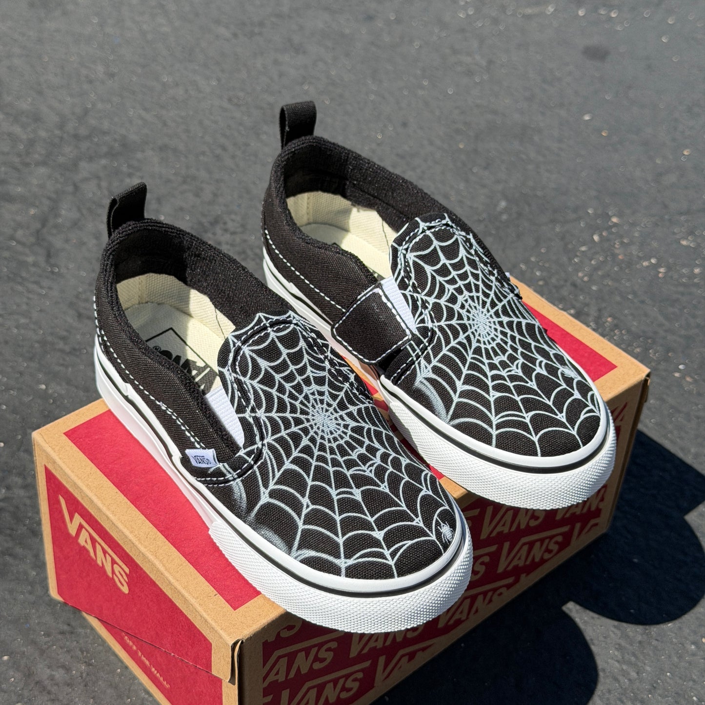 spider webs kids vans shoes