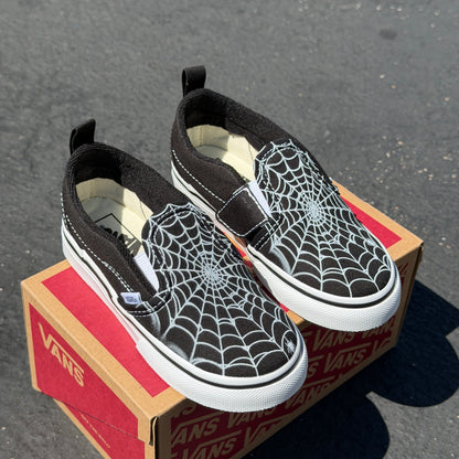 spider webs kids vans shoes