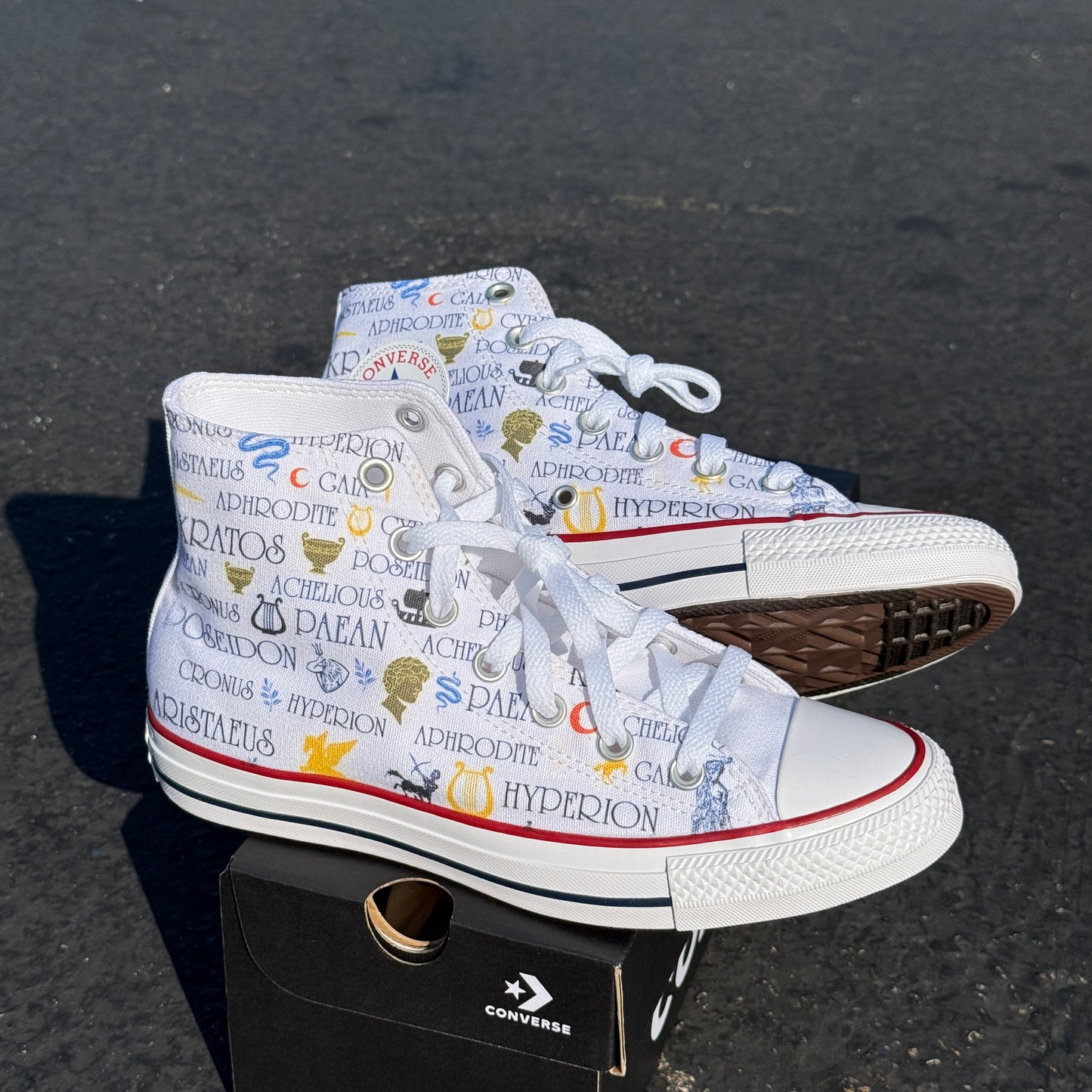 greek mythology converse Chuck Taylor high tops custom