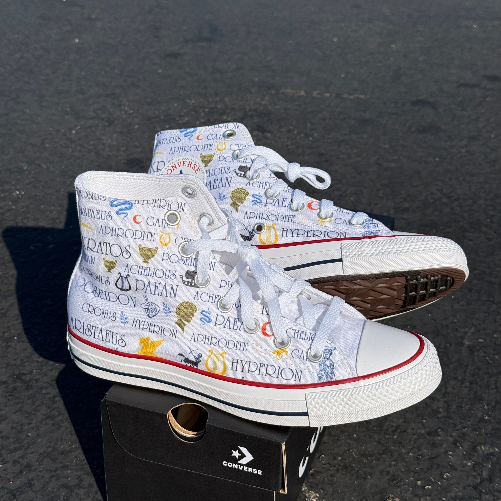 greek mythology converse Chuck Taylor high tops custom