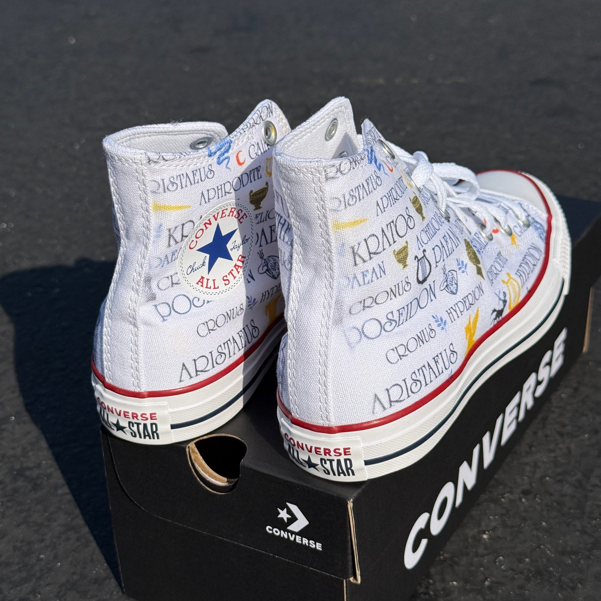 greek mythology converse Chuck Taylor high tops custom