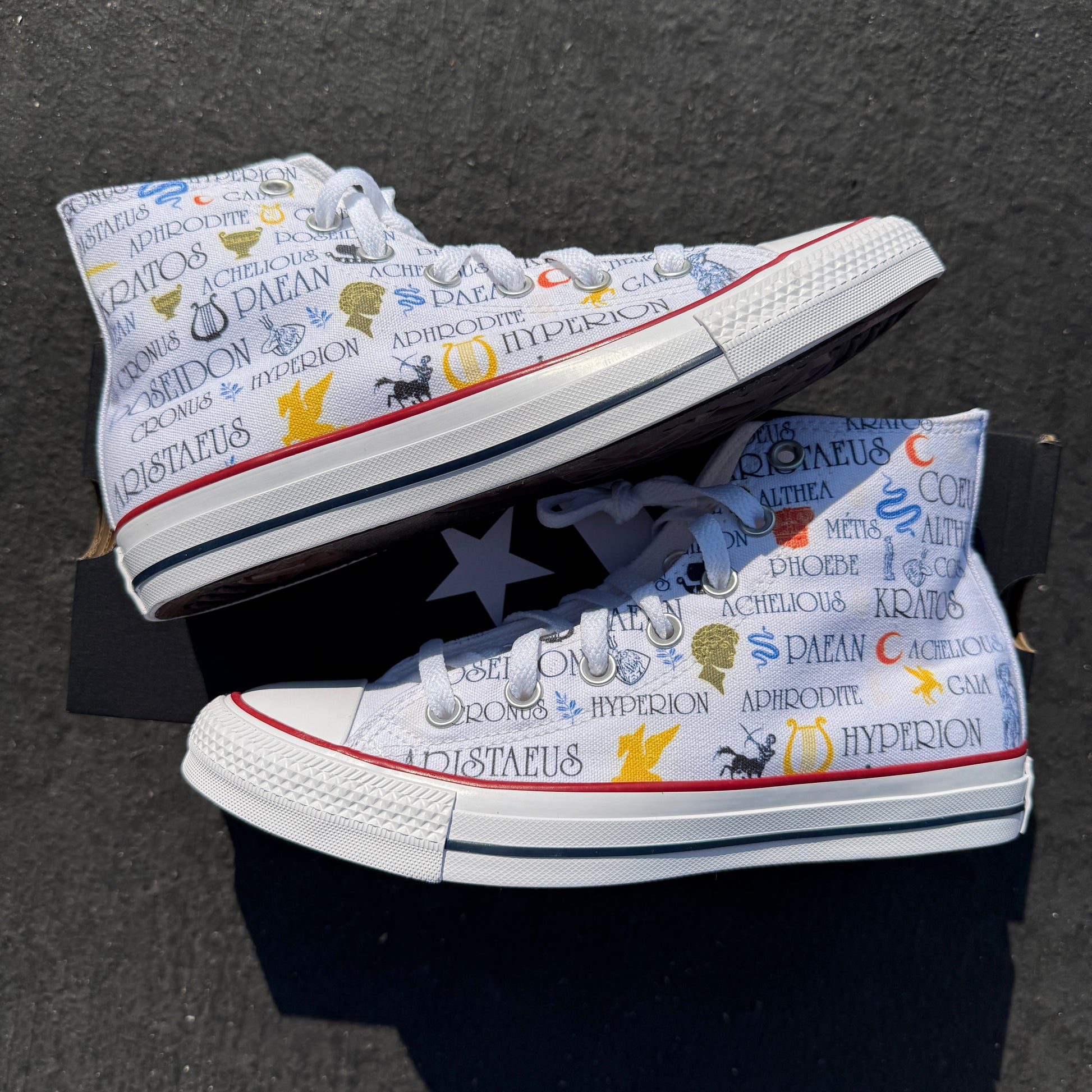 greek mythology converse Chuck Taylor high tops custom
