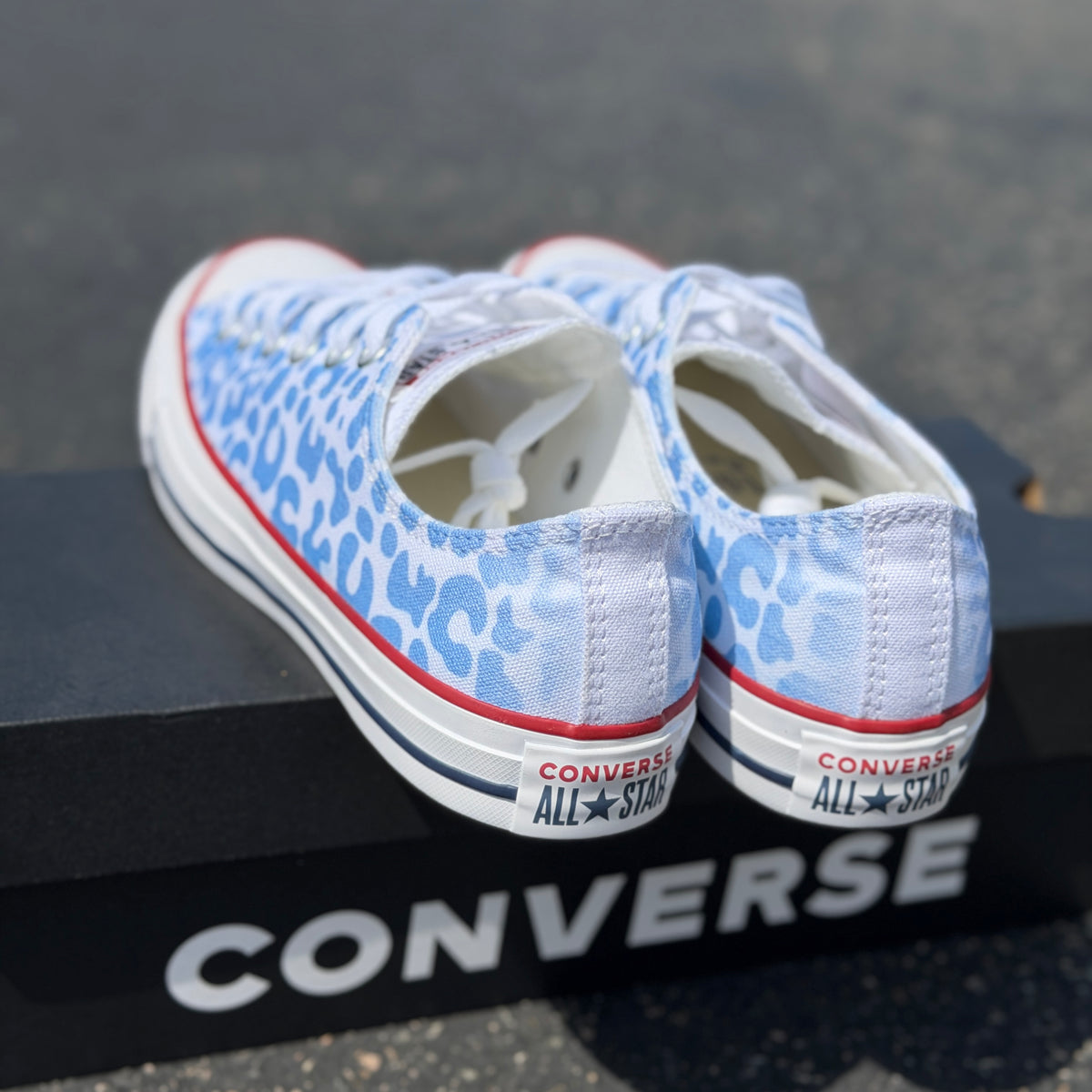 Cheetah Shoes - Custom White Low Tops