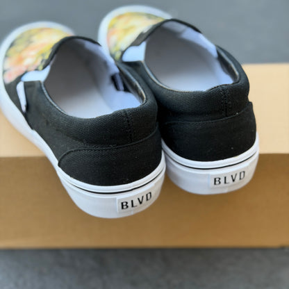 Dreamy Floral Rose Bouquet - BLVD Original Slip On Shoes