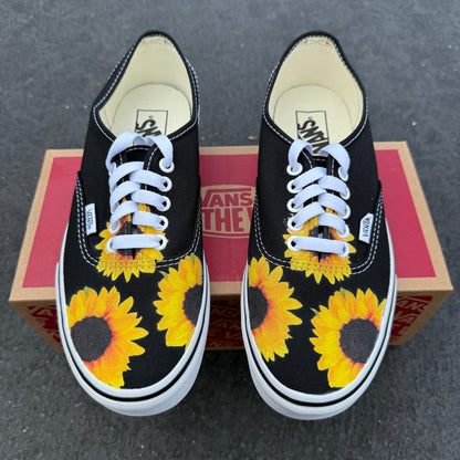sunflower custom vans authentic shoes unisex sneakers for women and men