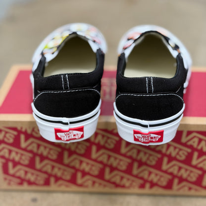 Sushi on Black Slip On Vans Customized sneakers