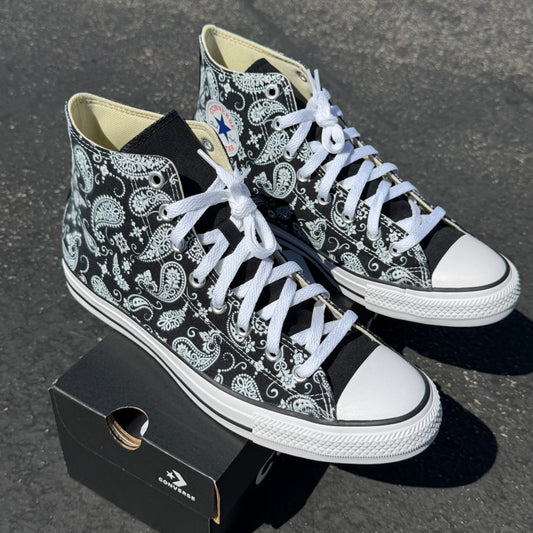 paisley Converse Chuck Taylor high top shoes customized 