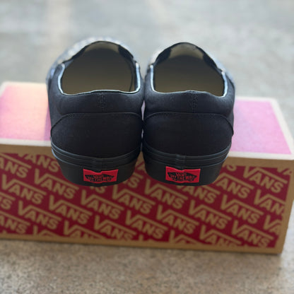 Jaguar Leopard Pattern on Black/Black Vans Slip Ons - Custom Vans Shoes