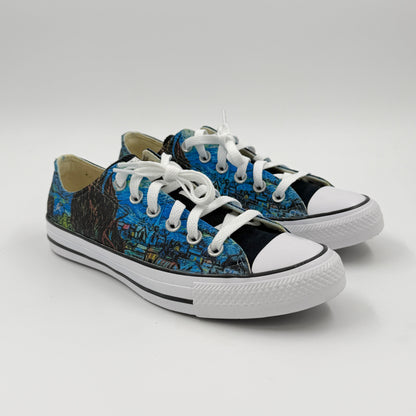 starry night converse chuck Taylor low top custom shoes