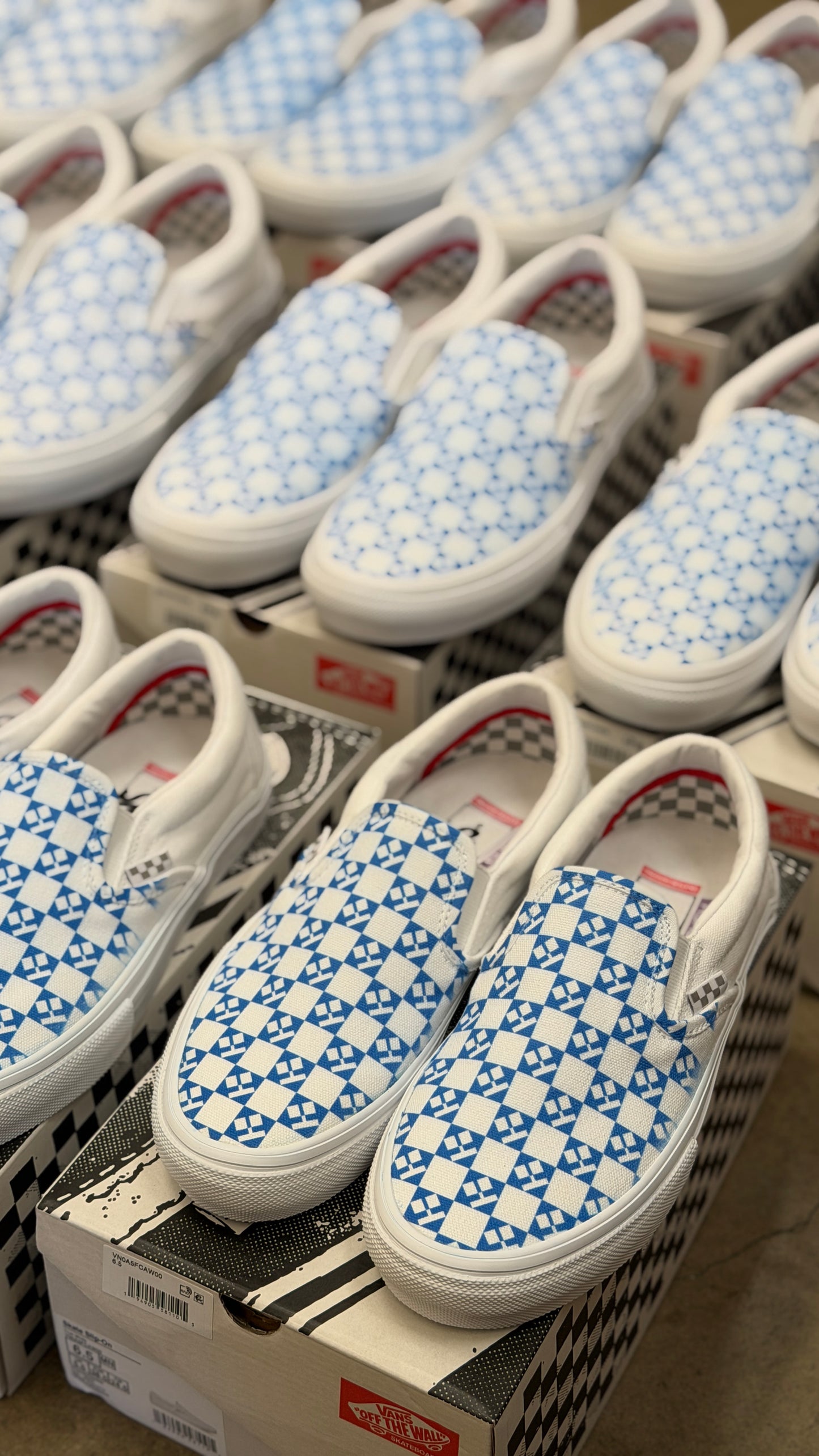 4 Pairs Skate White Vans Slip On Shoes Custom Order