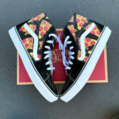 Pizza Slice Sk8-Hi Vans - Custom Pizza Theme High Top Vans Shoes