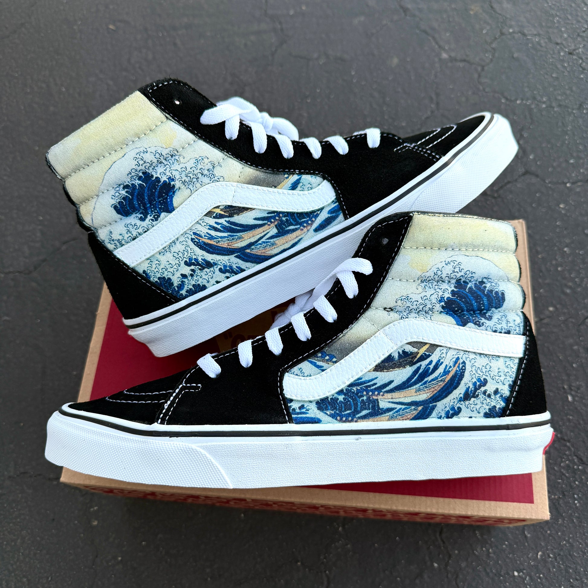 Vans Sk8 Hi Vans Shoes Price In Nepal The Great Wave On Black Vans