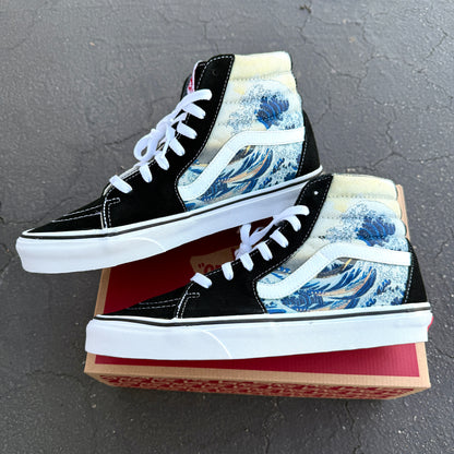 The Great Wave of Kanagawa sk8 hi vans shoes