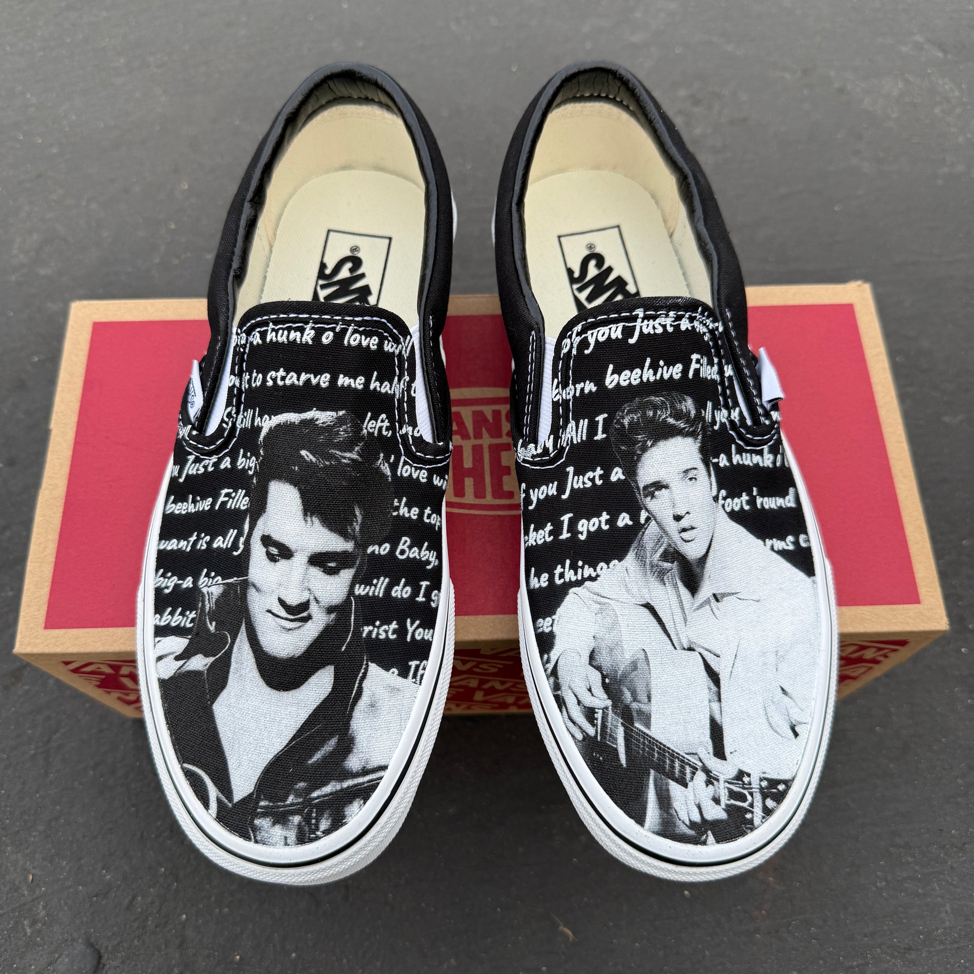 elvis presley vans slip on shoes