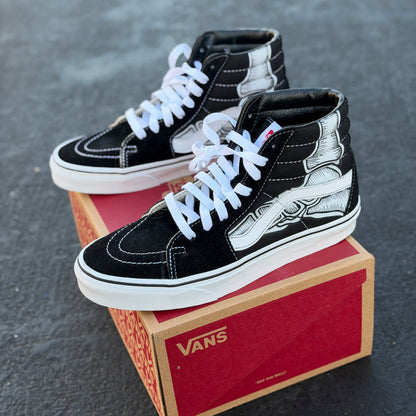 Skeleton Feet Vans Sk8-Hi Shoes Custom