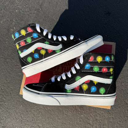 Christmas Lights Vans Sk8 Hi Shoes customs
