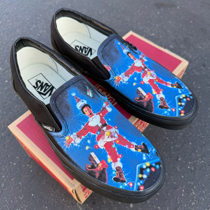 vans Christmas slip on shoes