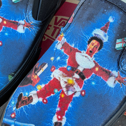 vans Christmas slip on shoes