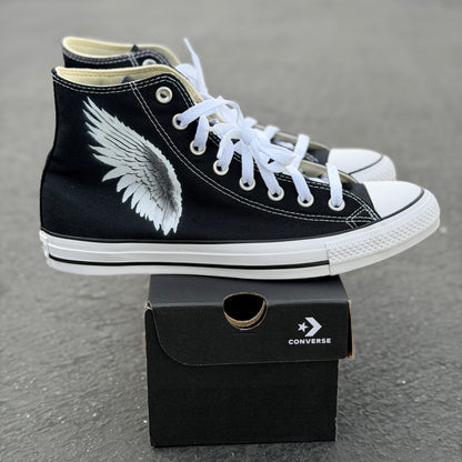 angel wings custom converse shoes
