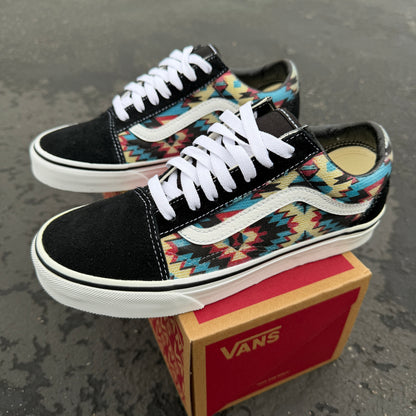 tribal Native American vans old skool shoes