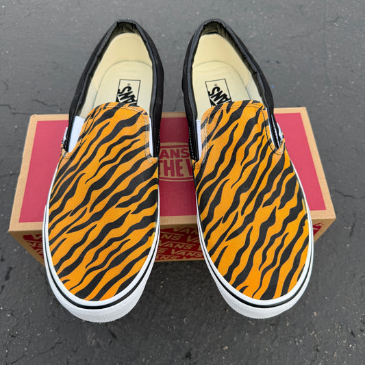 tiger vans slip on shoes custom