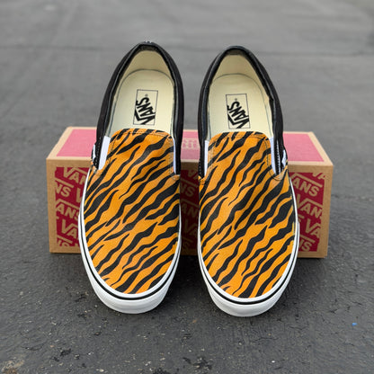 tiger vans slip on shoes custom