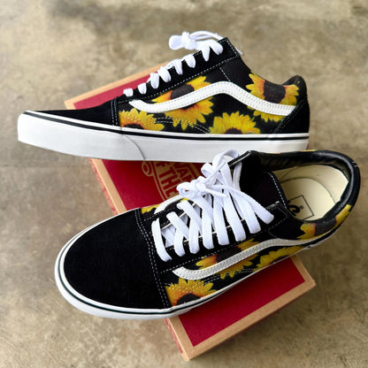 sunflower vans old skool shoes custom