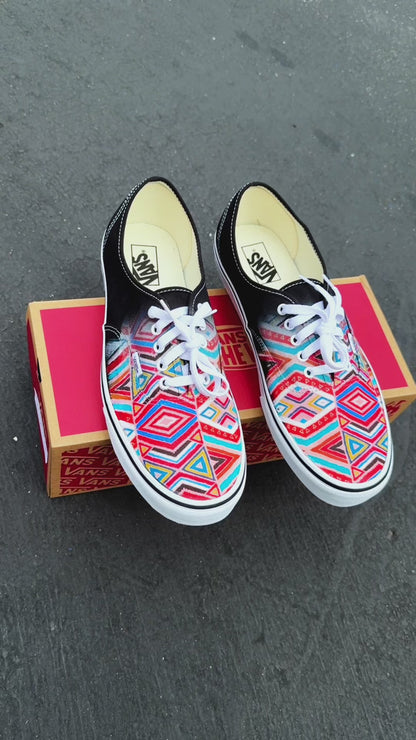 Traditional African Pattern Vans Authentic Shoes for Women and Men