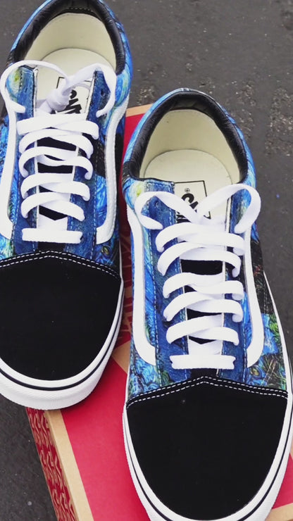 Starry Night Vans Old Skool Shoes Unisex for Men and Women