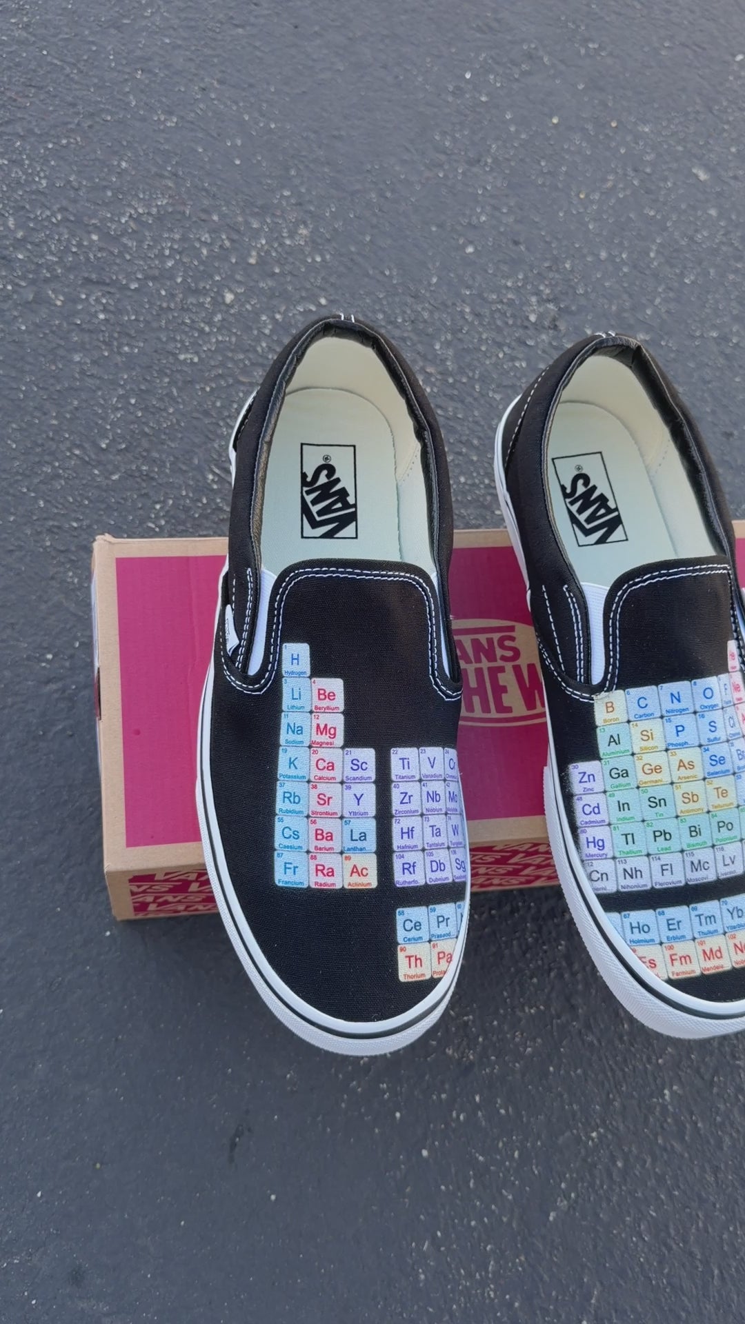 periodic table of elements vans slip on shoes custom