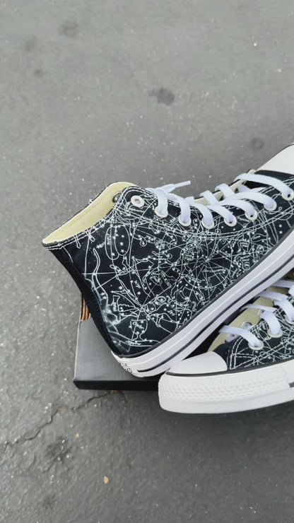 Astronomy - Custom High Top Shoes - Custom Converse Shoes