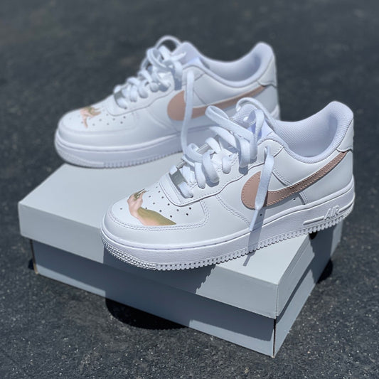 God Finger AF1 With Nude Swoosh