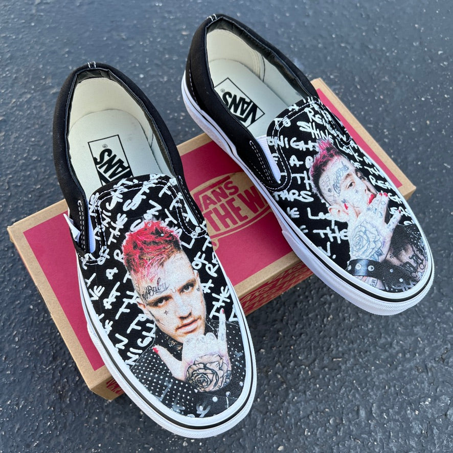 Lil peep custom shoes vans Clearance