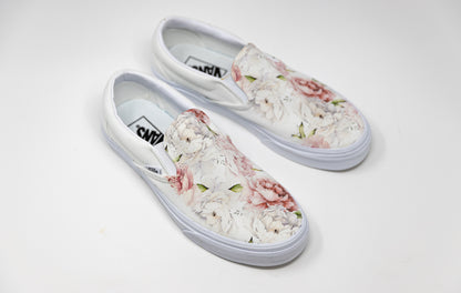 Kids Shoes - Light Spring Peony Custom Slip Ons