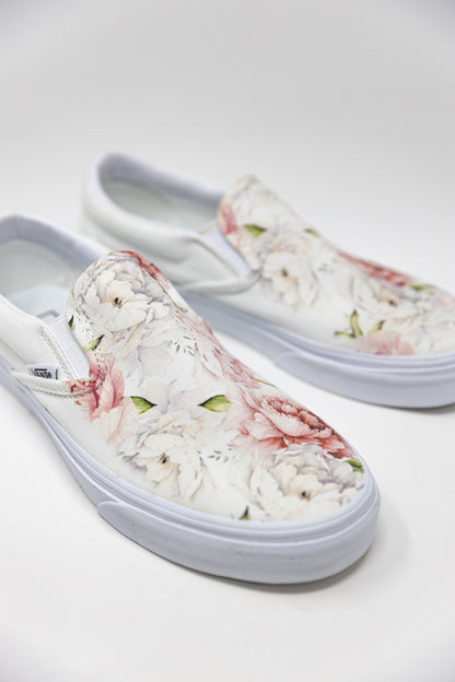 Kids Shoes - Light Spring Peony Custom Slip Ons